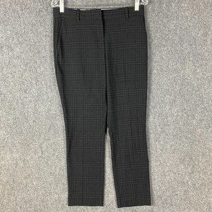 H&M Pants Women's Size 6 Trousers Plaid Black Polyester Blend Adults